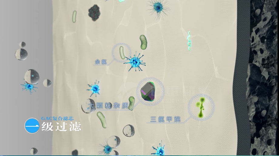 凈水器三維動畫案例展示：出水就可以直接喝的反滲透直飲水機。(圖4)