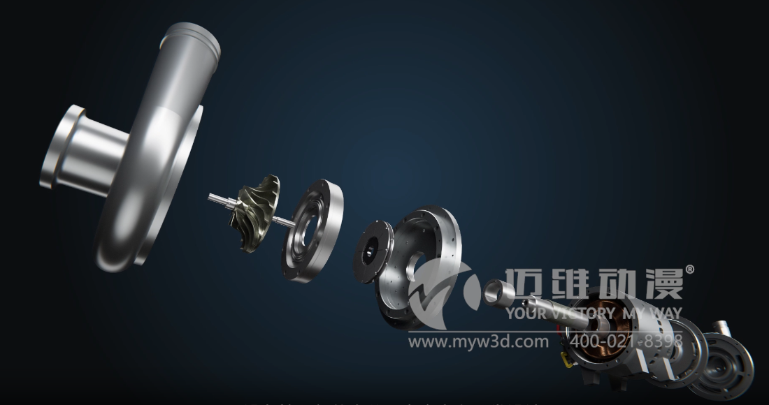 空氣懸浮高速離心鼓風機三維動畫展示(圖4) 空氣懸浮高速離心鼓風機三維動畫展示(圖4)