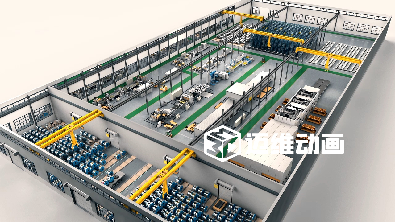 卷板線生產(chǎn)線三維動畫(圖1) 卷板線生產(chǎn)線三維動畫(圖1)