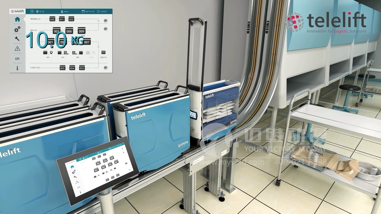 醫(yī)院智能軌道AGV小車三維動畫展示(圖2) 醫(yī)院智能軌道AGV小車三維動畫展示(圖2)