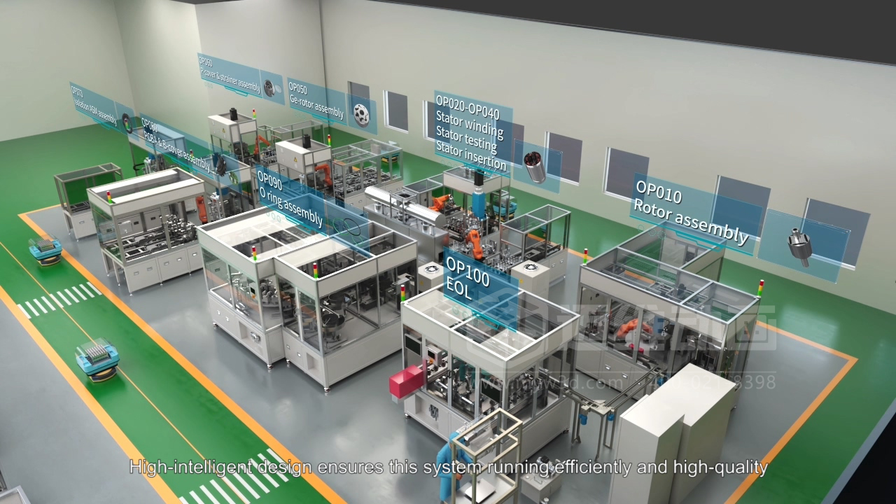 寧波圣龍汽車零部件工業(yè)自動化生產(chǎn)線三維動畫宣傳片行業(yè)解決方案(圖3)