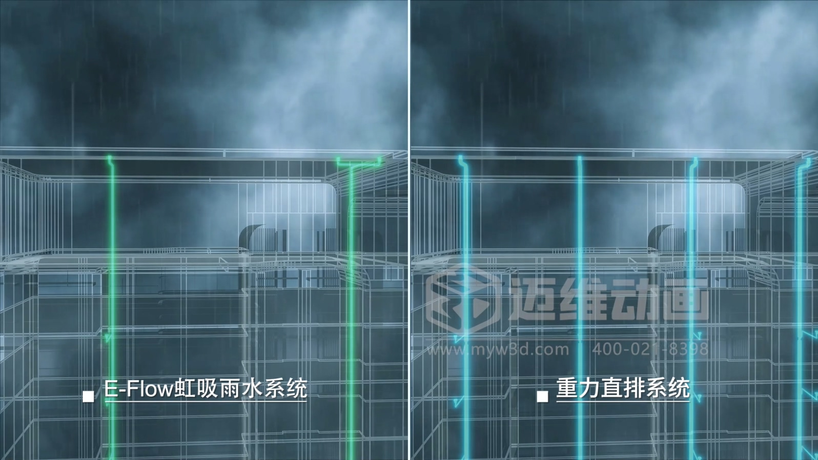 虹吸雨水管道系統(tǒng)三維動畫展示(圖5) 虹吸雨水管道系統(tǒng)三維動畫展示(圖5)