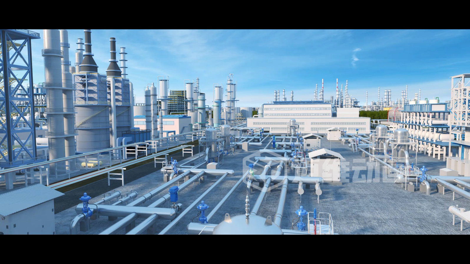 化工行業(yè)全流程自動(dòng)化三維動(dòng)畫宣傳片展示(圖2)