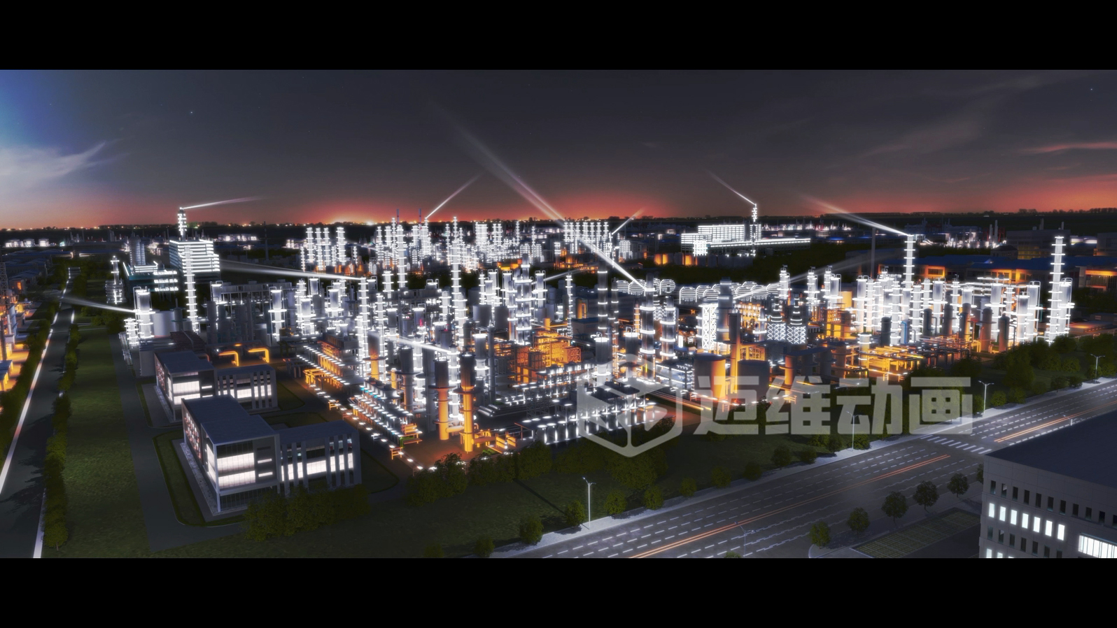 化工行業(yè)全流程自動(dòng)化三維動(dòng)畫宣傳片展示(圖4)