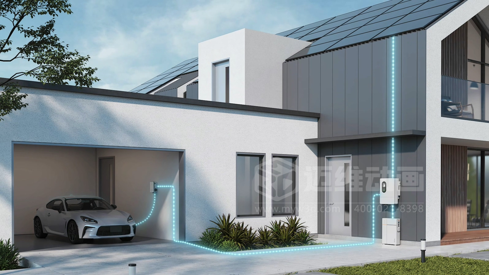 光伏儲能還能這樣「看」？三維動畫鏡頭下的儲能電池簇充放電過程(圖8)