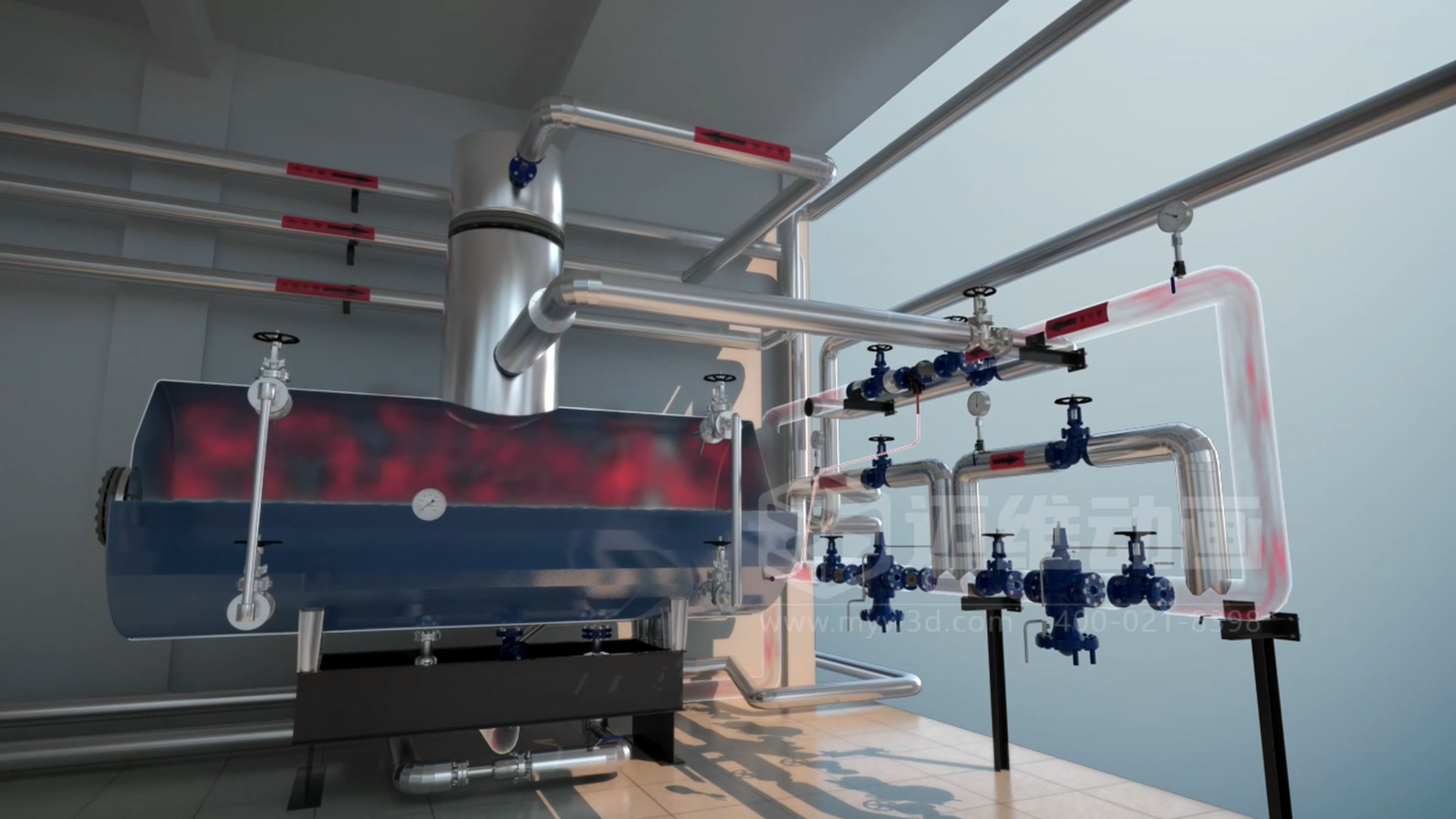 打破傳統(tǒng)展示壁壘！三維動(dòng)畫(huà)「拆解」鍋爐，低成本實(shí)現(xiàn)高成果演示(圖6)