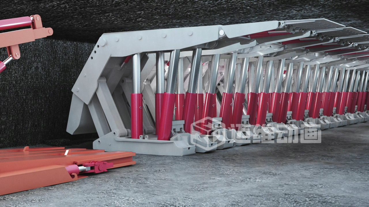 煤礦井下支架拆裝難題？三維動(dòng)畫(huà)全解析！礦山機(jī)械可視化方案讓工業(yè)流程 “透明化”(圖1)