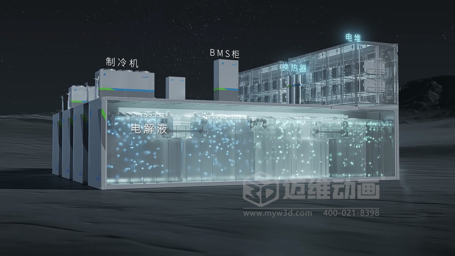 全釩液流儲能系統(tǒng)產(chǎn)品三維動畫(圖7) 全釩液流儲能系統(tǒng)產(chǎn)品三維動畫(圖7)