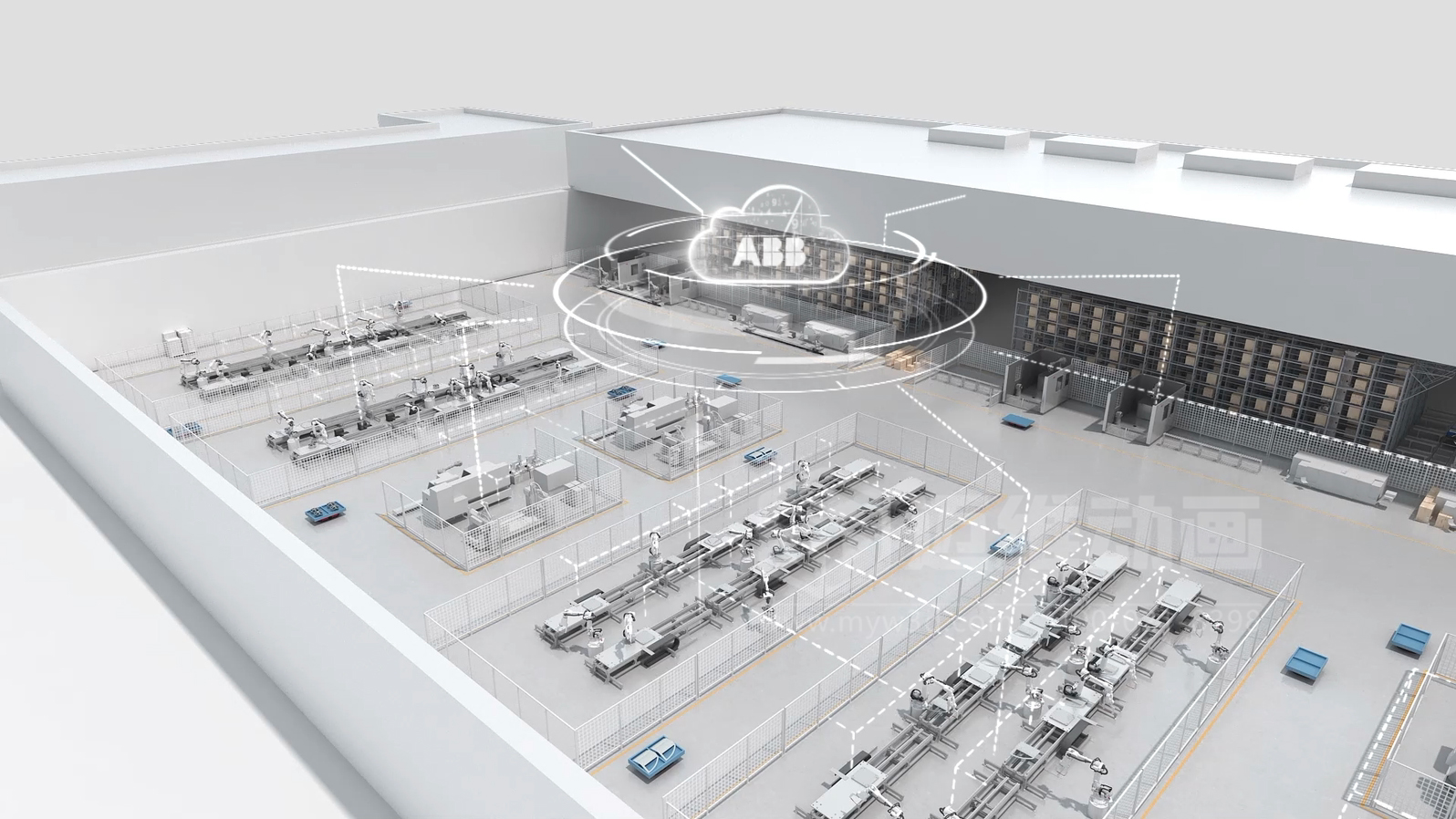 3D 動(dòng)畫透視新能源汽車自動(dòng)化產(chǎn)線！零部件流轉(zhuǎn)、精準(zhǔn)裝配全程可視化，一眼看懂硬核智造(圖5)