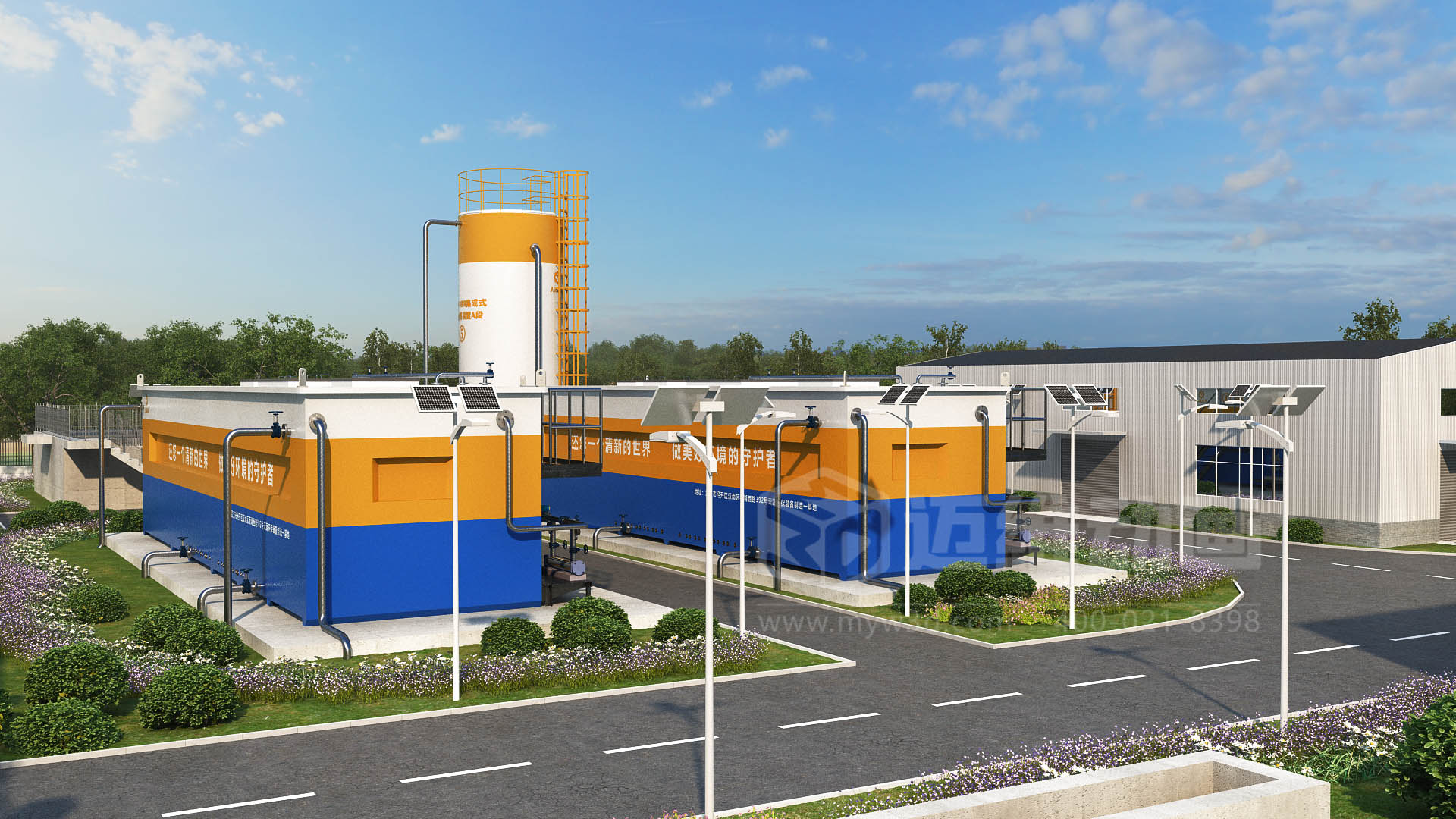 驚爆！三維動(dòng)畫全方位展示鄉(xiāng)鎮(zhèn)污水一體化處理工藝，環(huán)保企業(yè)機(jī)遇來襲(圖2)