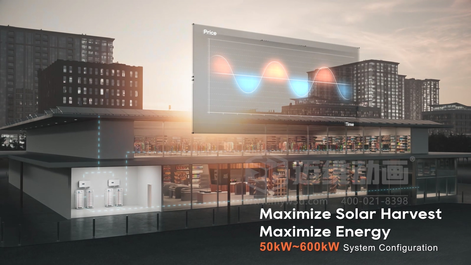 光伏儲(chǔ)能應(yīng)用場(chǎng)景難落地展示？新能源三維動(dòng)畫來(lái)解決，真實(shí)再現(xiàn)家庭 / 工商業(yè)場(chǎng)景，設(shè)備價(jià)值一眼看懂！(圖2)