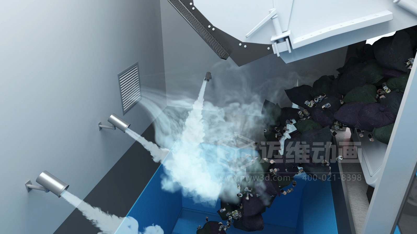 環(huán)衛(wèi)一體化處理工藝三維動畫(圖2) 環(huán)衛(wèi)一體化處理工藝三維動畫(圖2)