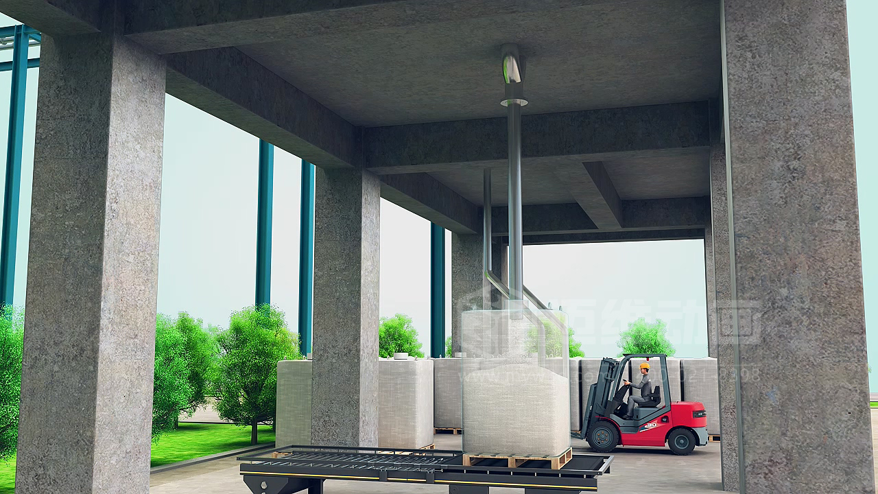 粉粒體物料處理系統(tǒng)三維動畫(圖11) 粉粒體物料處理系統(tǒng)三維動畫(圖11)