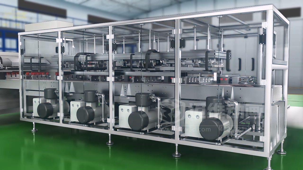 小魚干包裝自動化生產(chǎn)線三維動畫展示行業(yè)解決方案(圖6)