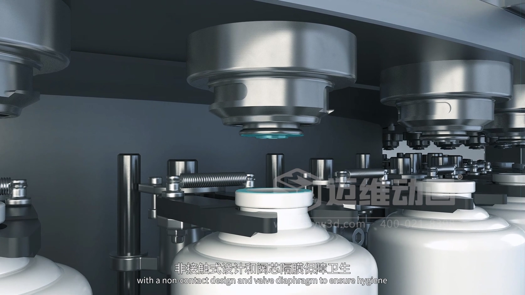 食品/醫(yī)藥灌裝機(jī)生產(chǎn)線怎么展示？上海工業(yè)3D動畫，精準(zhǔn)還原自動化工藝的可視化解決方案(圖3)